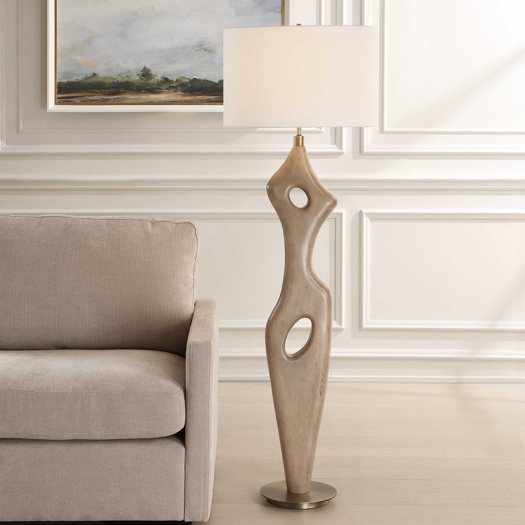 Almyra Solid Wood Floor Lamp
