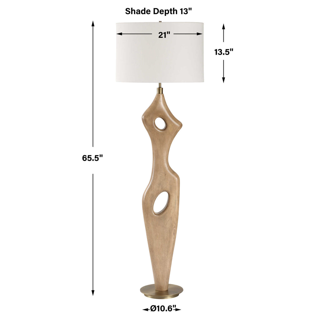 Almyra Solid Wood Floor Lamp