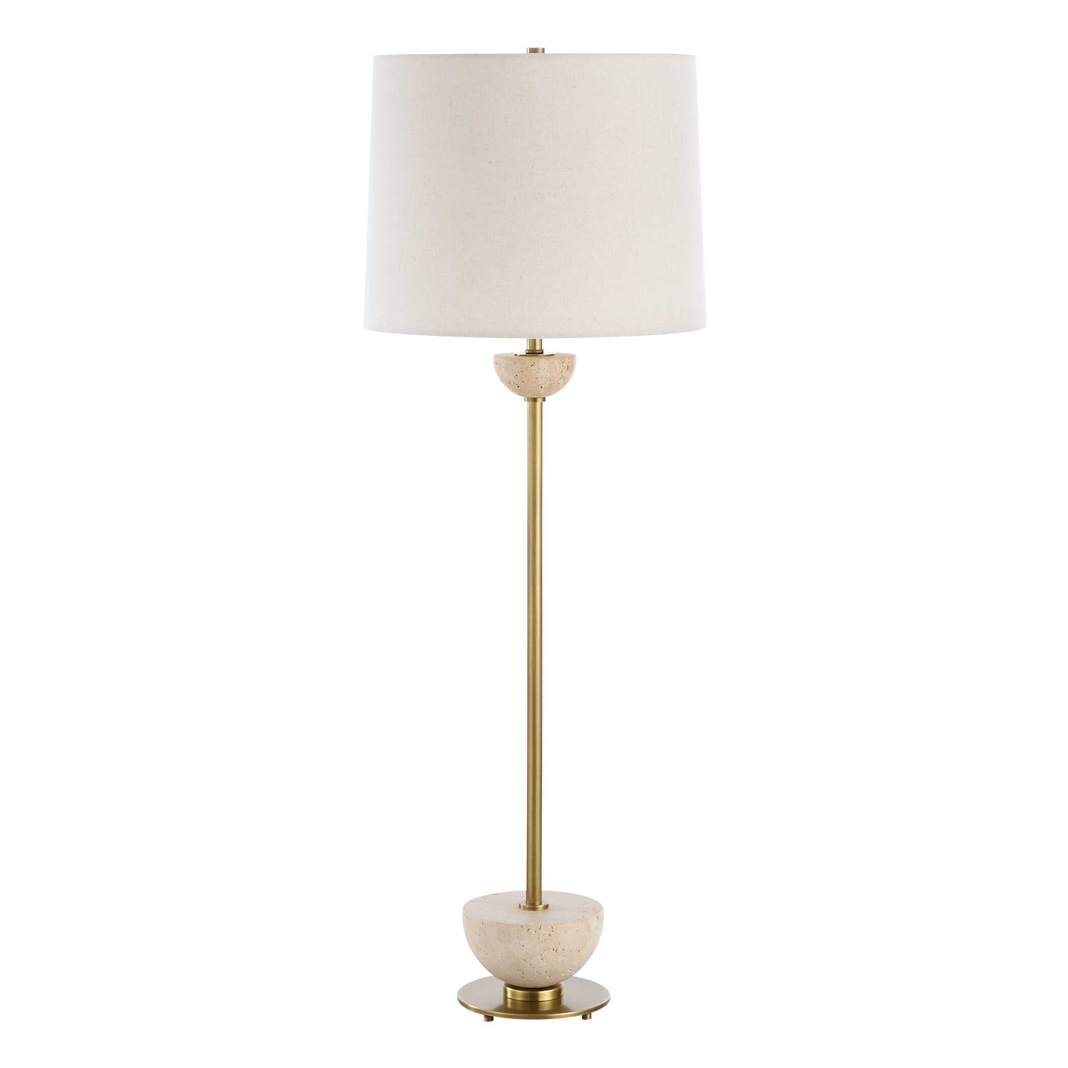 Hemisphere Brass Buffet Lamp