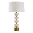 Hemisphere Travertine Table Lamp