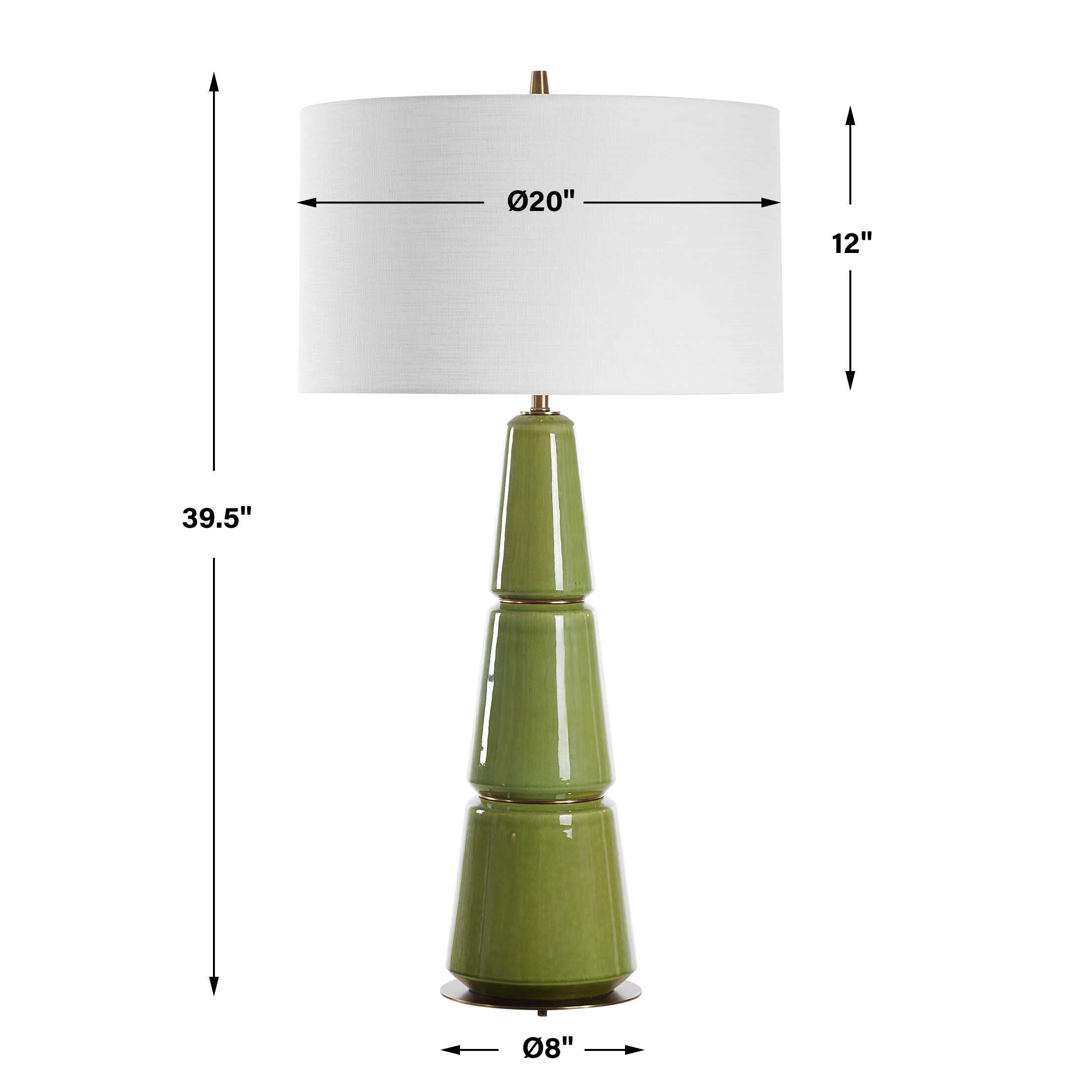 Mendell Moss Green Table Lamp