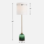 Lois Green Glass Buffet Lamp