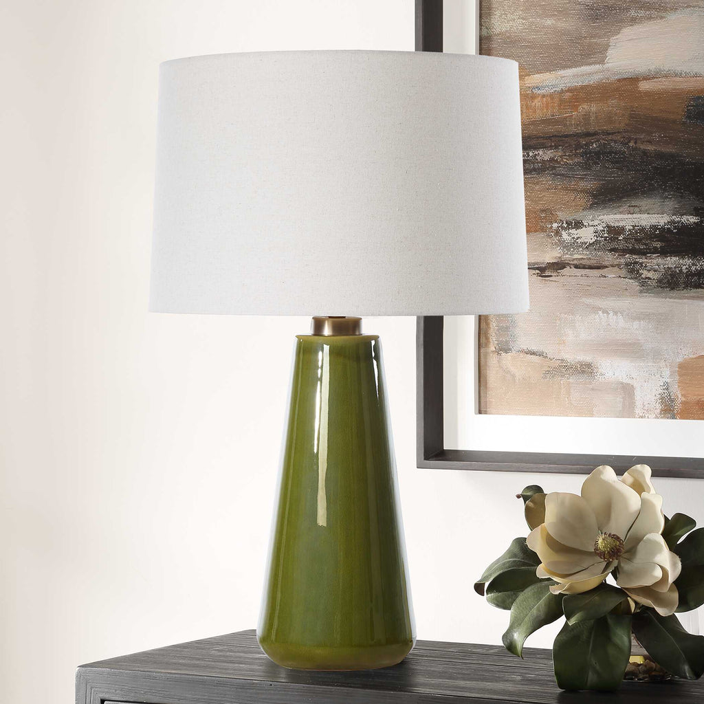 Kelley Moss Green Table Lamp