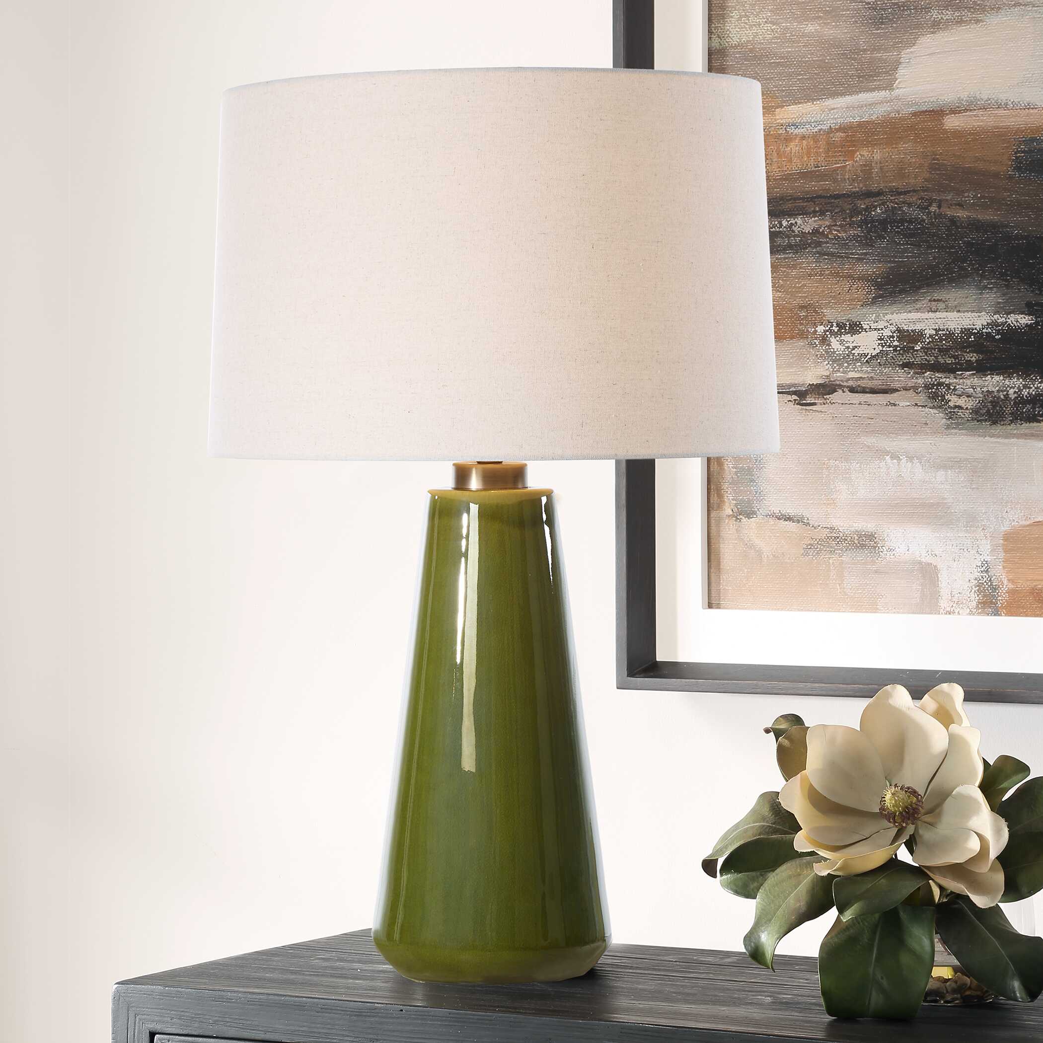 Kelley Moss Green Table Lamp