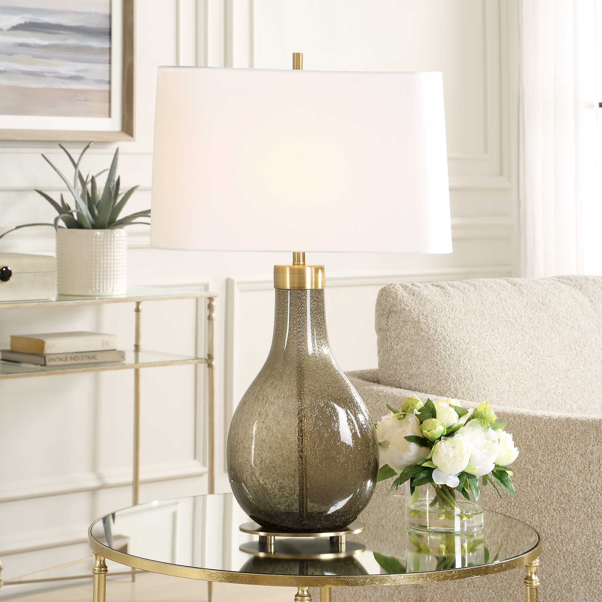 Shyla Dark Glass Table Lamp