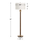 Keros Dark Oak Floor Lamp