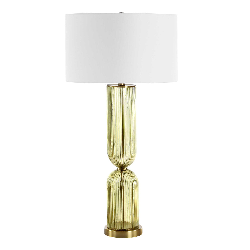 Mirah Olive Glass Table Lamp