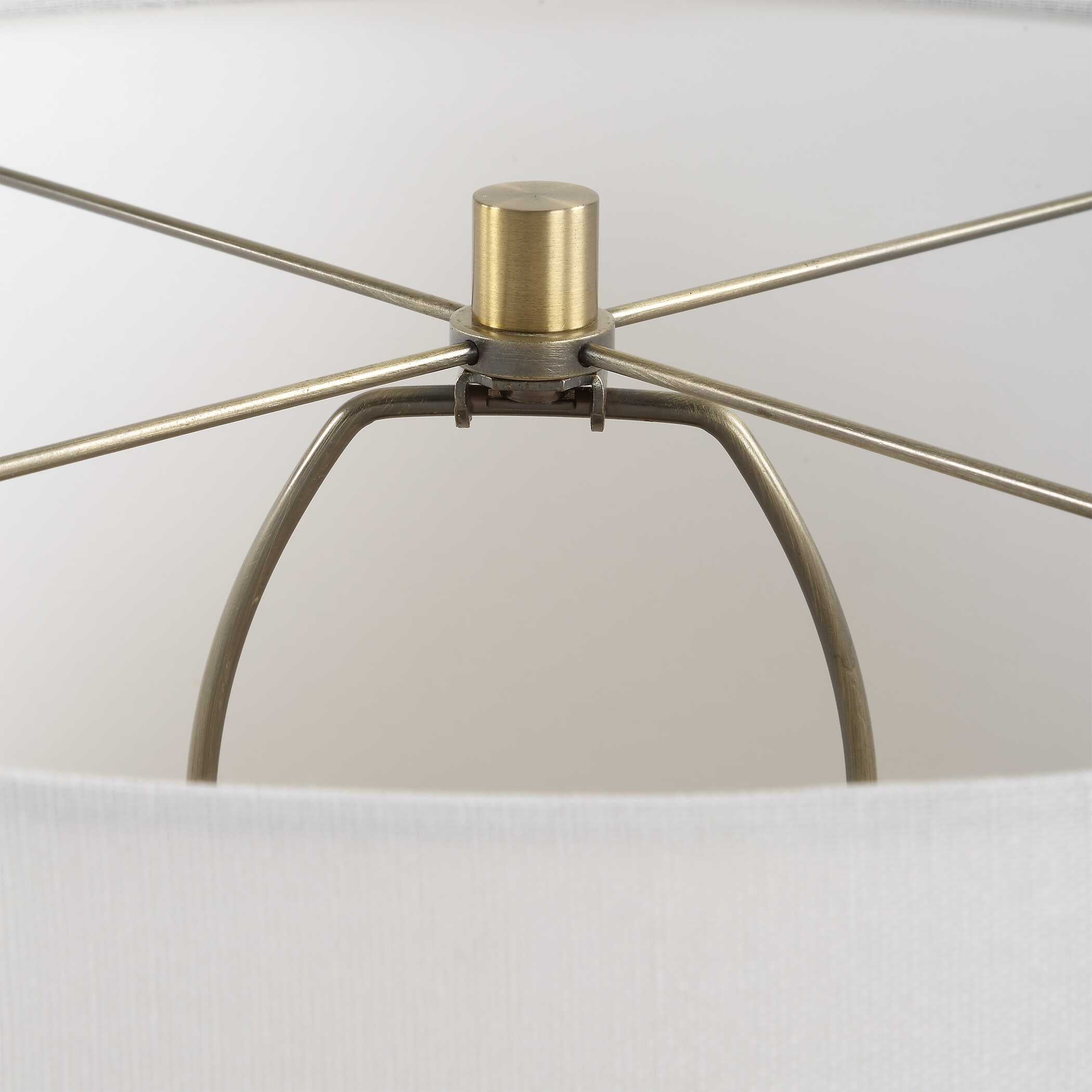 Mirah Olive Glass Table Lamp