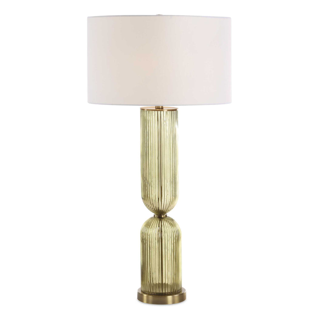 Mirah Olive Glass Table Lamp