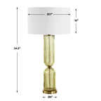 Mirah Olive Glass Table Lamp
