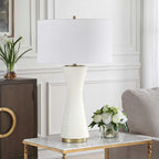 Ridgeline Matte White Table Lamp