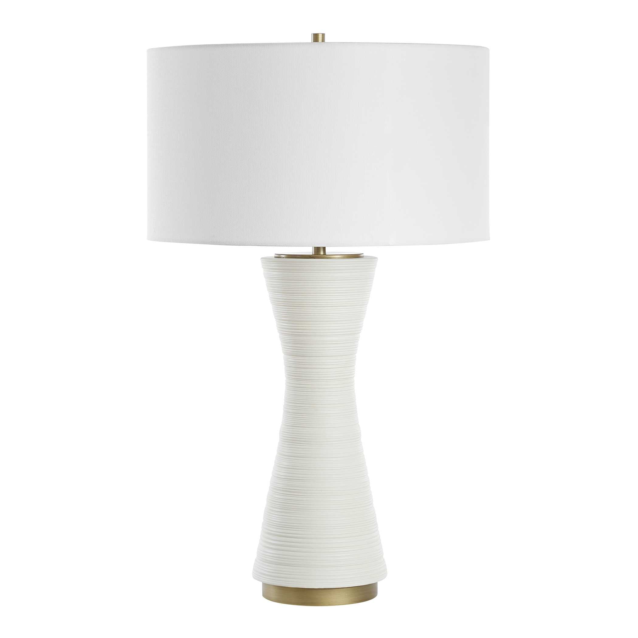 Ridgeline Matte White Table Lamp