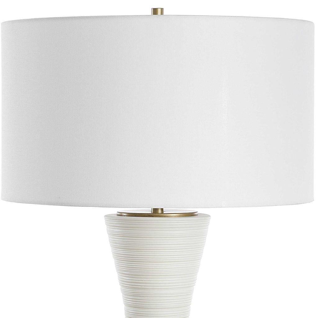 Ridgeline Matte White Table Lamp