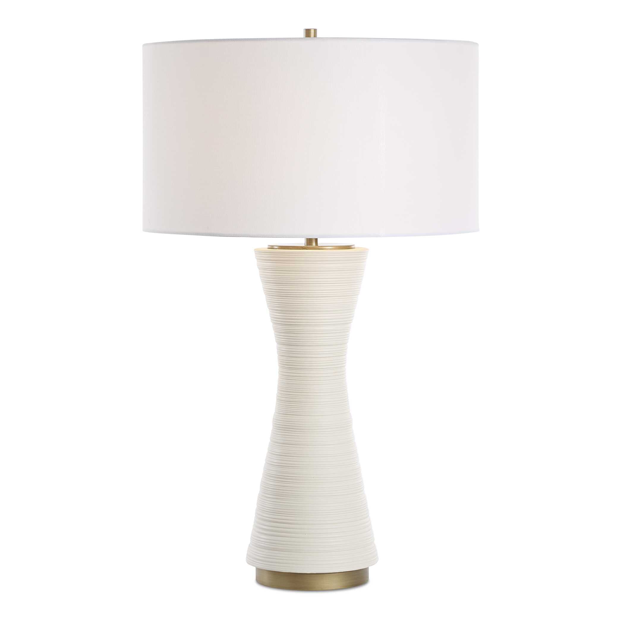 Ridgeline Matte White Table Lamp
