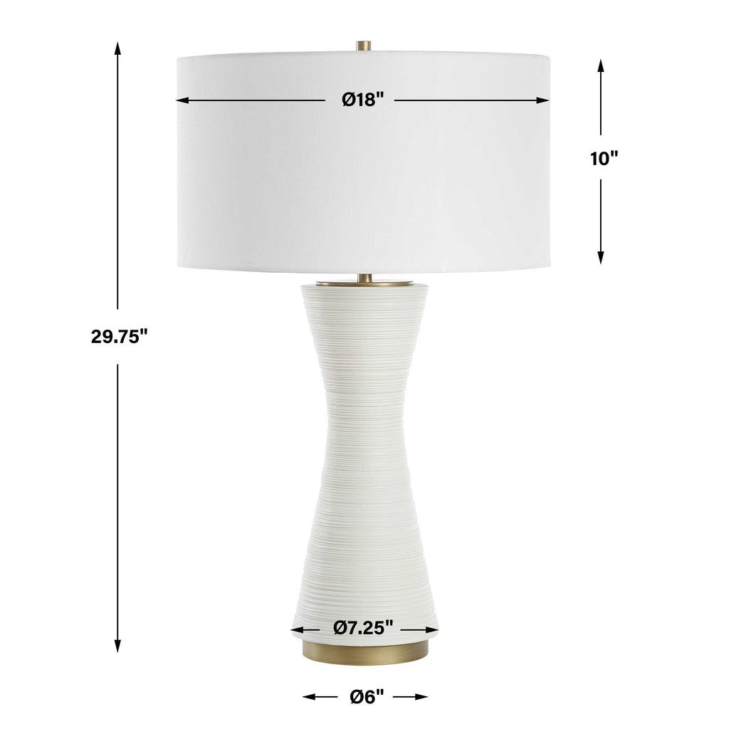 Ridgeline Matte White Table Lamp