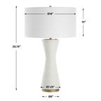 Ridgeline Matte White Table Lamp