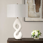 Meridian Ivory Stone Table Lamp