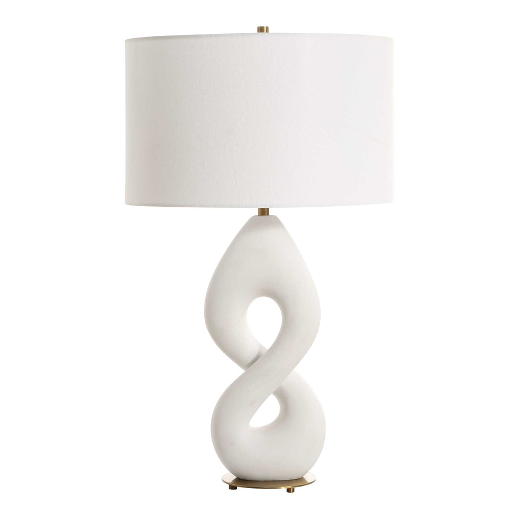 Meridian Ivory Stone Table Lamp