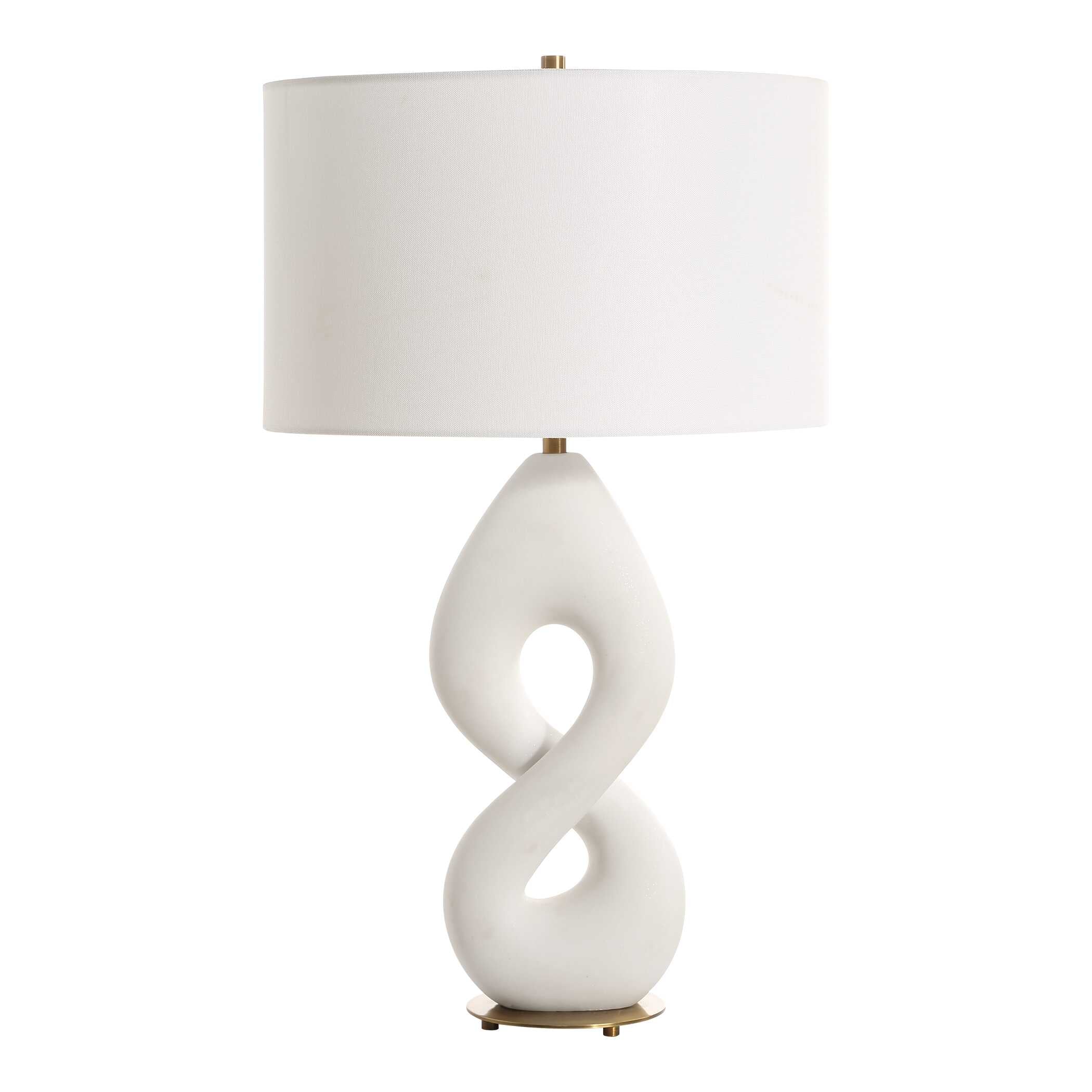 Meridian Ivory Stone Table Lamp