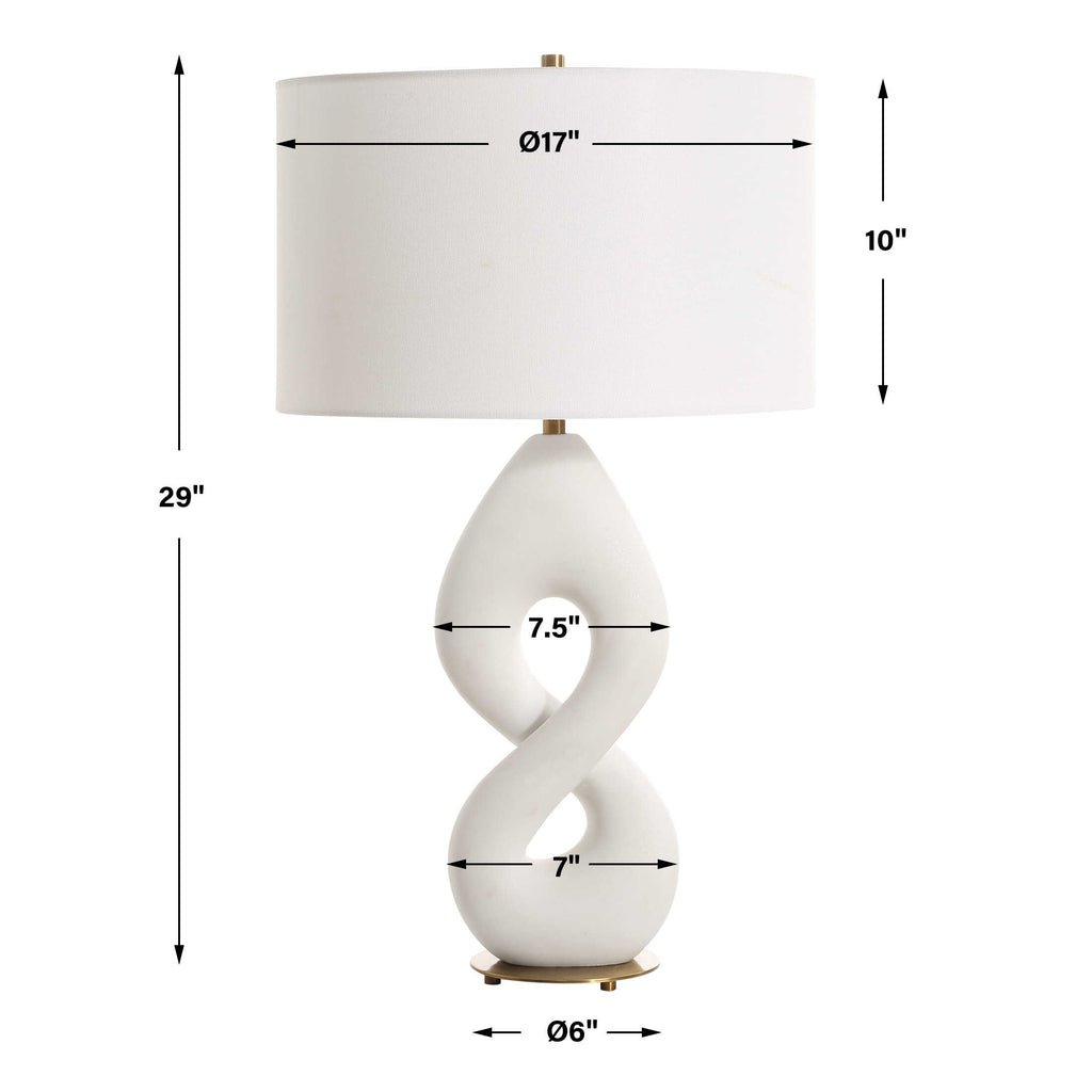 Meridian Ivory Stone Table Lamp