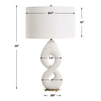Meridian Ivory Stone Table Lamp