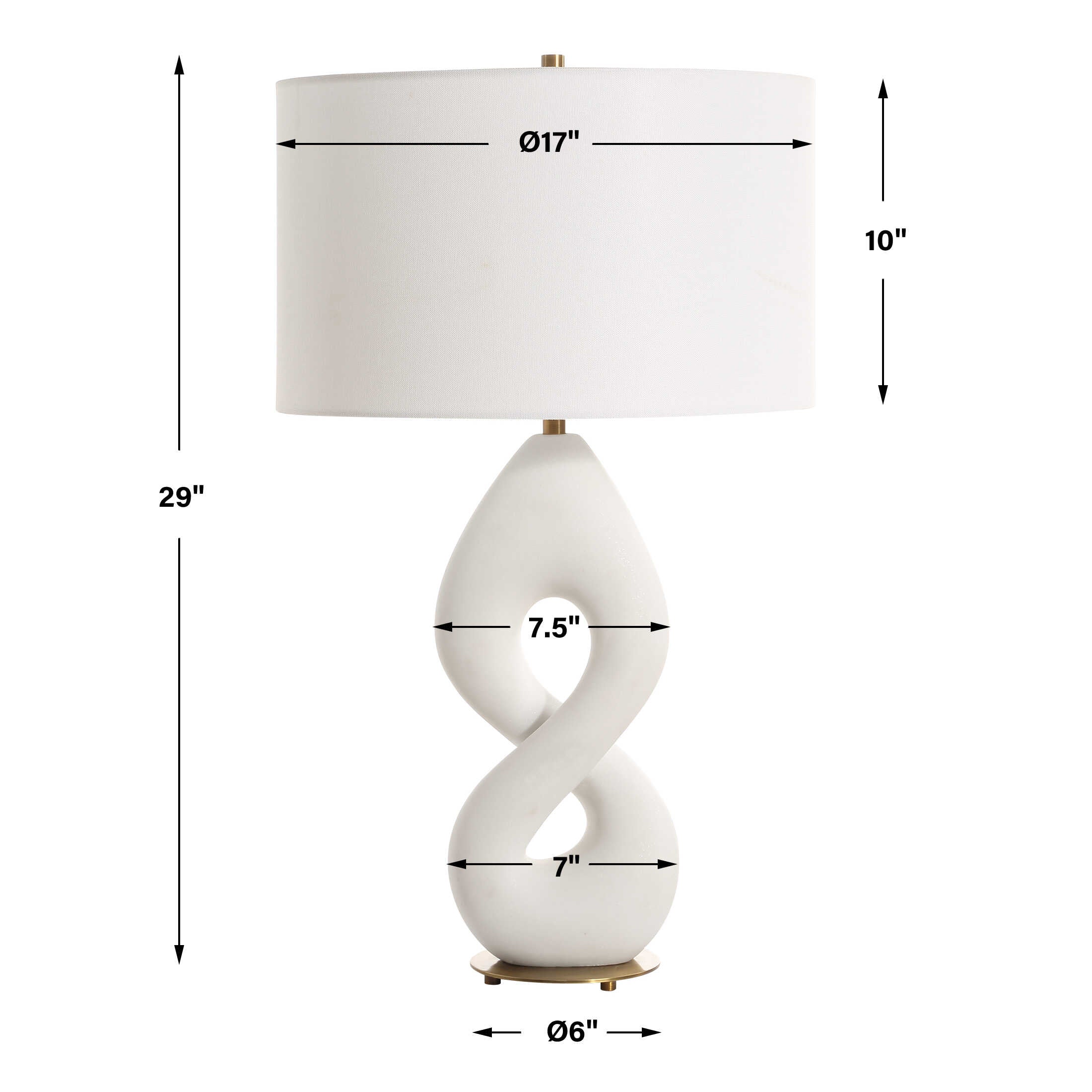 Meridian Ivory Stone Table Lamp