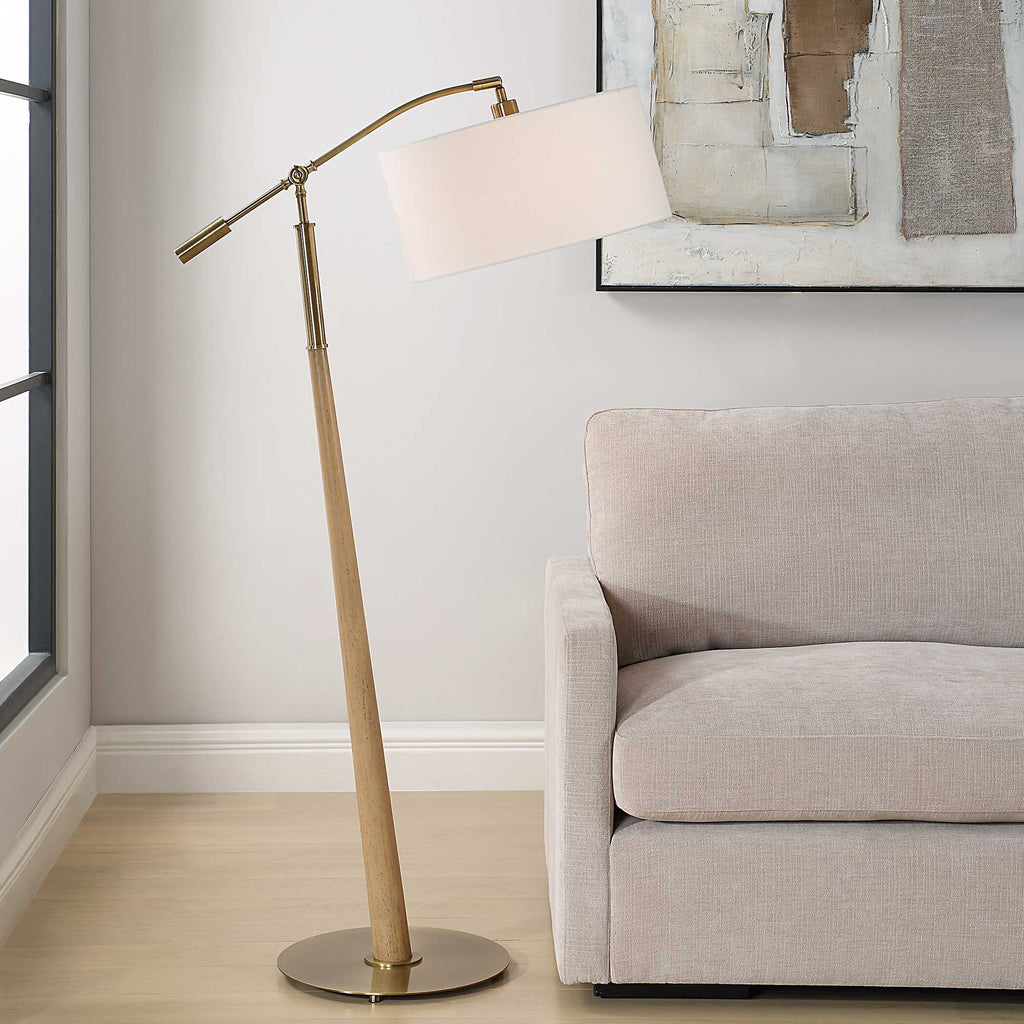 Kennett Wooden Floor Lamp