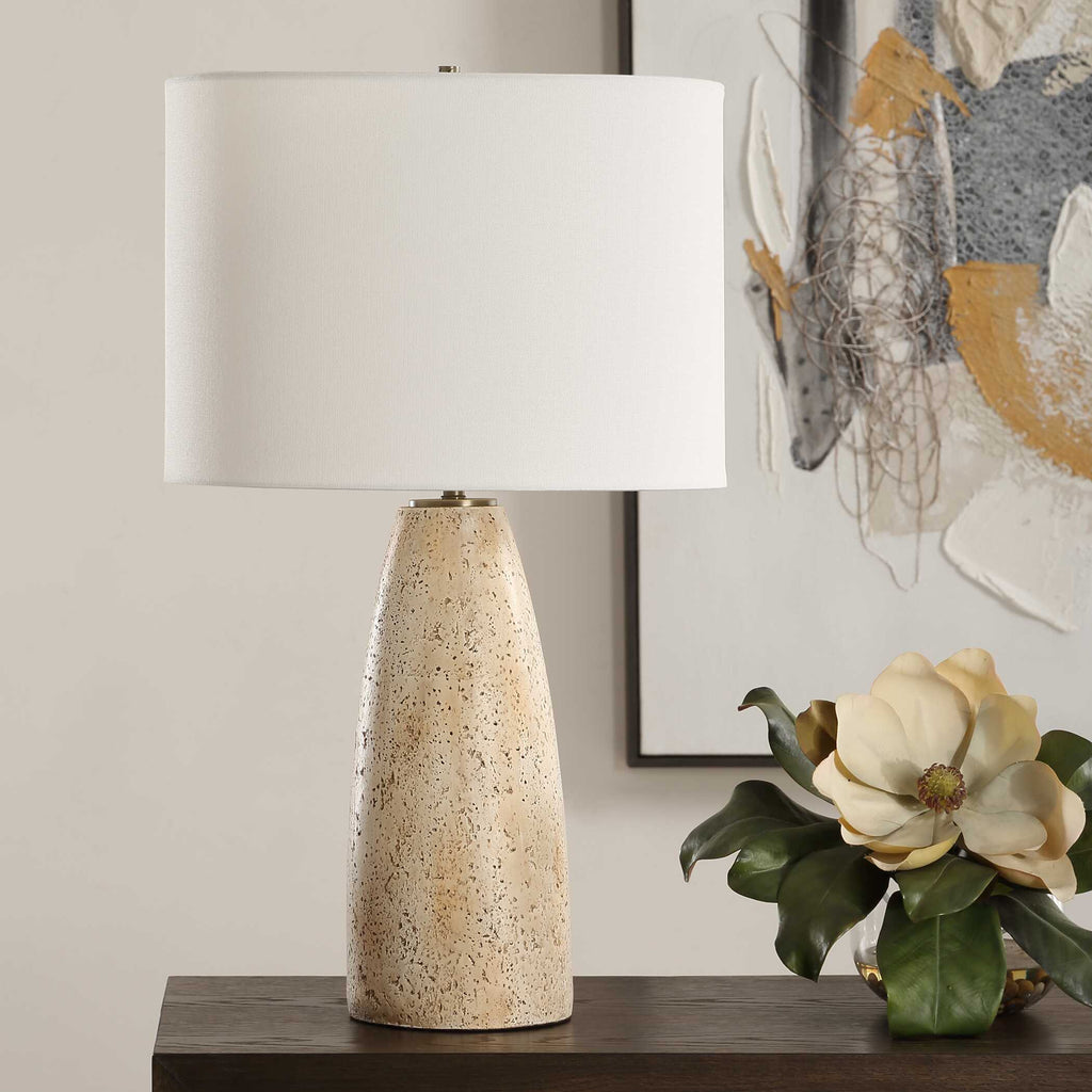 Maury Travertine Table Lamp