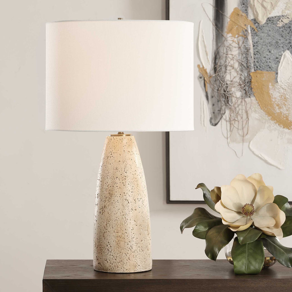 Maury Travertine Table Lamp