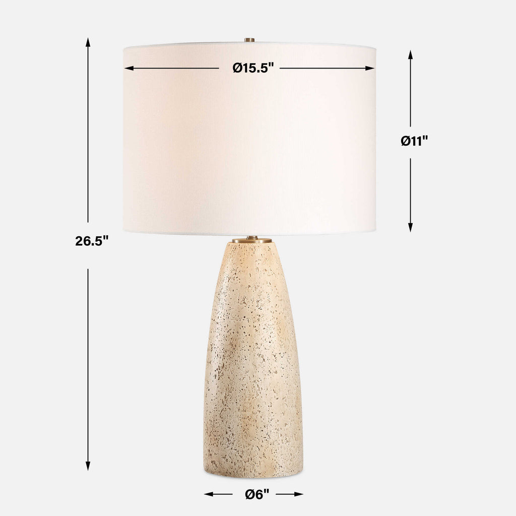 Maury Travertine Table Lamp