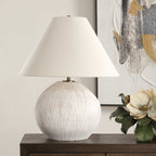 Meryl Aged White Table Lamp