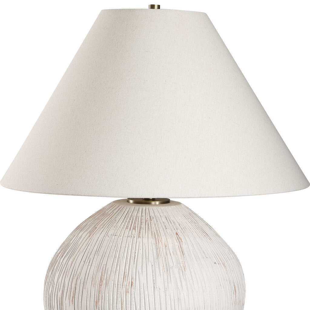Meryl Aged White Table Lamp