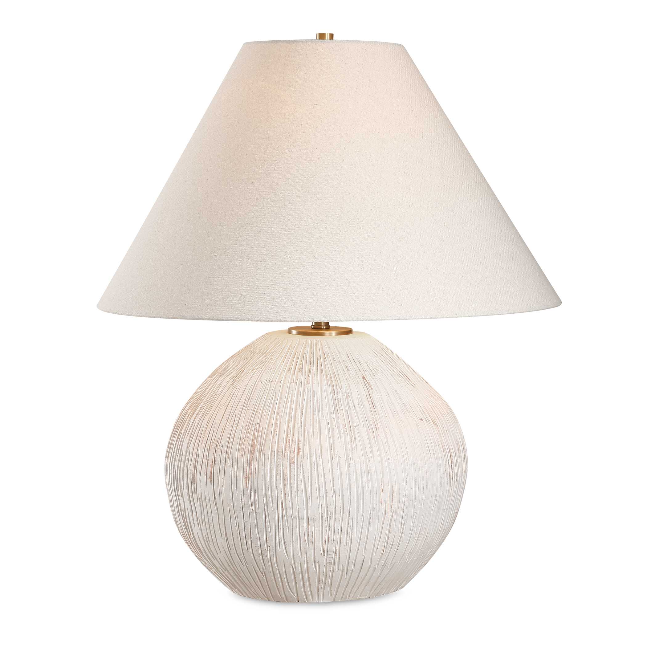 Meryl Aged White Table Lamp