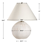 Meryl Aged White Table Lamp