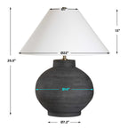 Tramore Rustic Charcoal Table Lamp