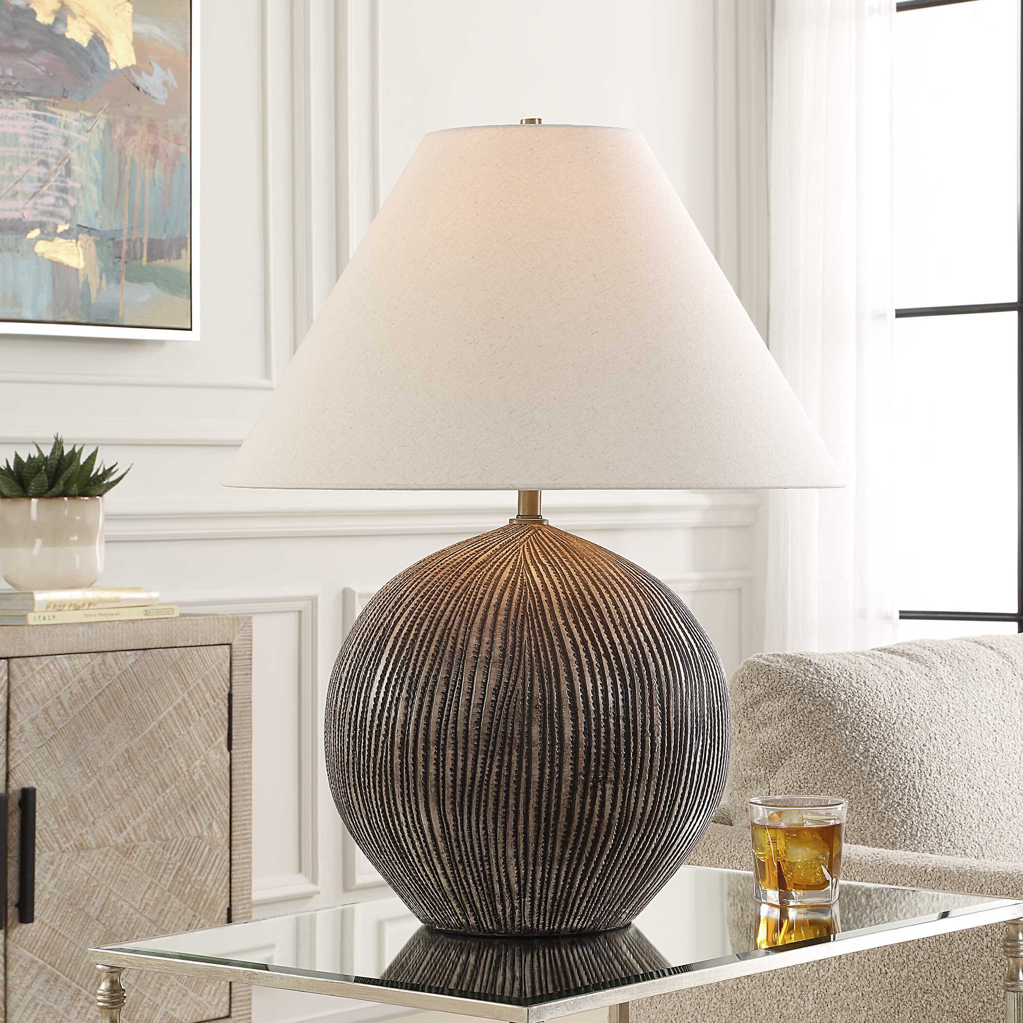Sayre Dark Brown Table Lamp