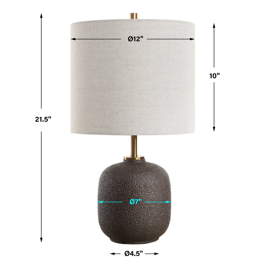 Blacktop Textured Buffet Lamp