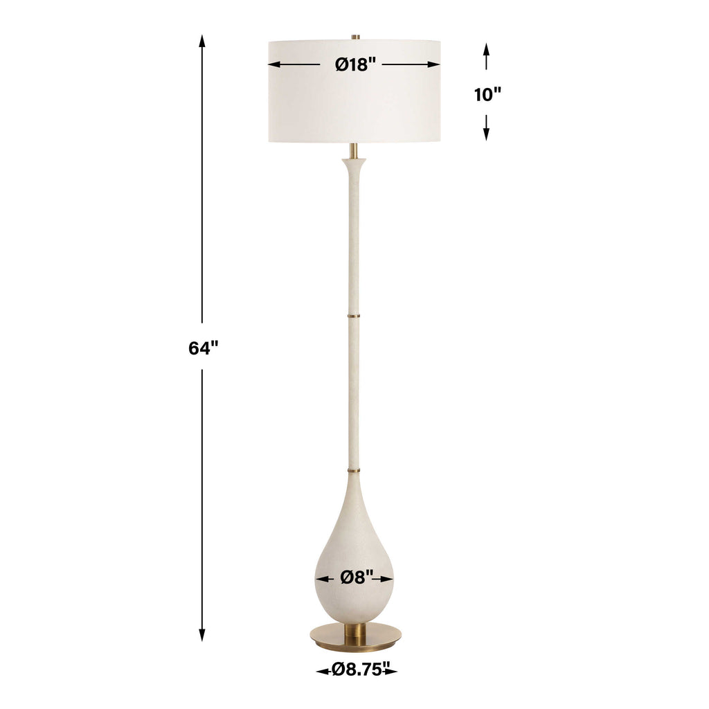 Dewdrop Ivory Floor Lamp