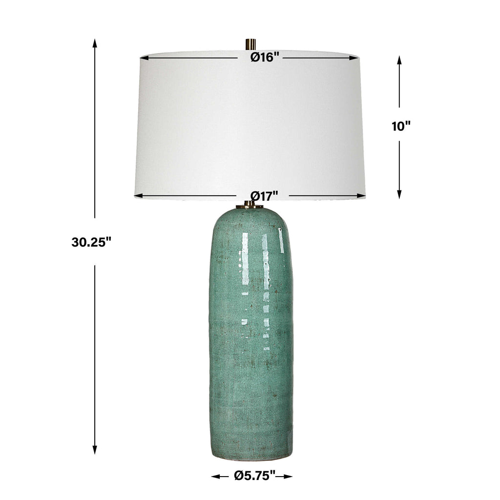 Andale Crackled Teal Table Lamp