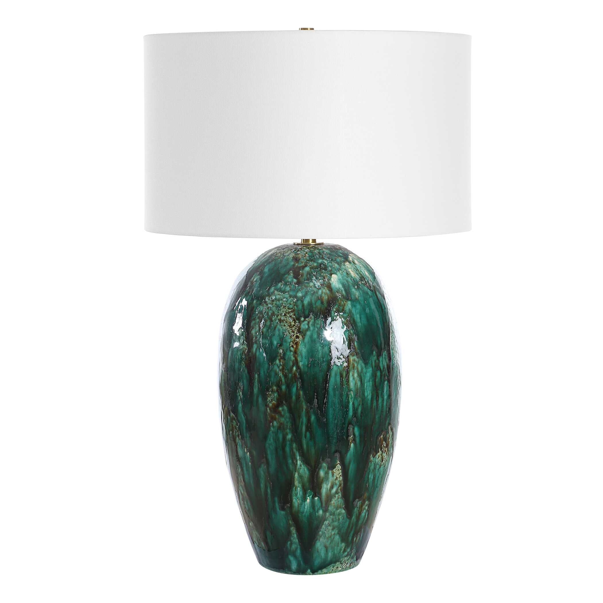 Ceralene Green Table Lamp
