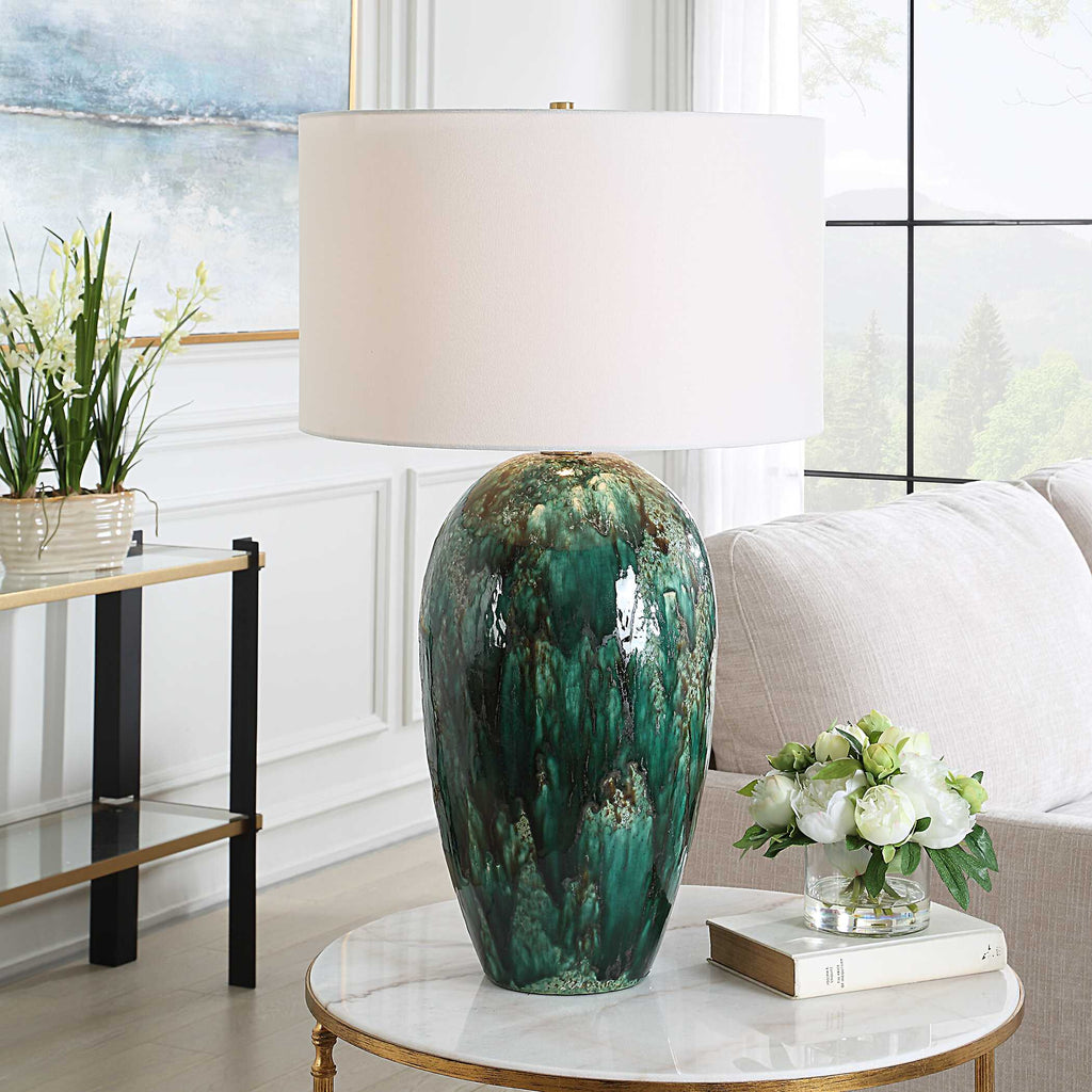 Ceralene Green Table Lamp
