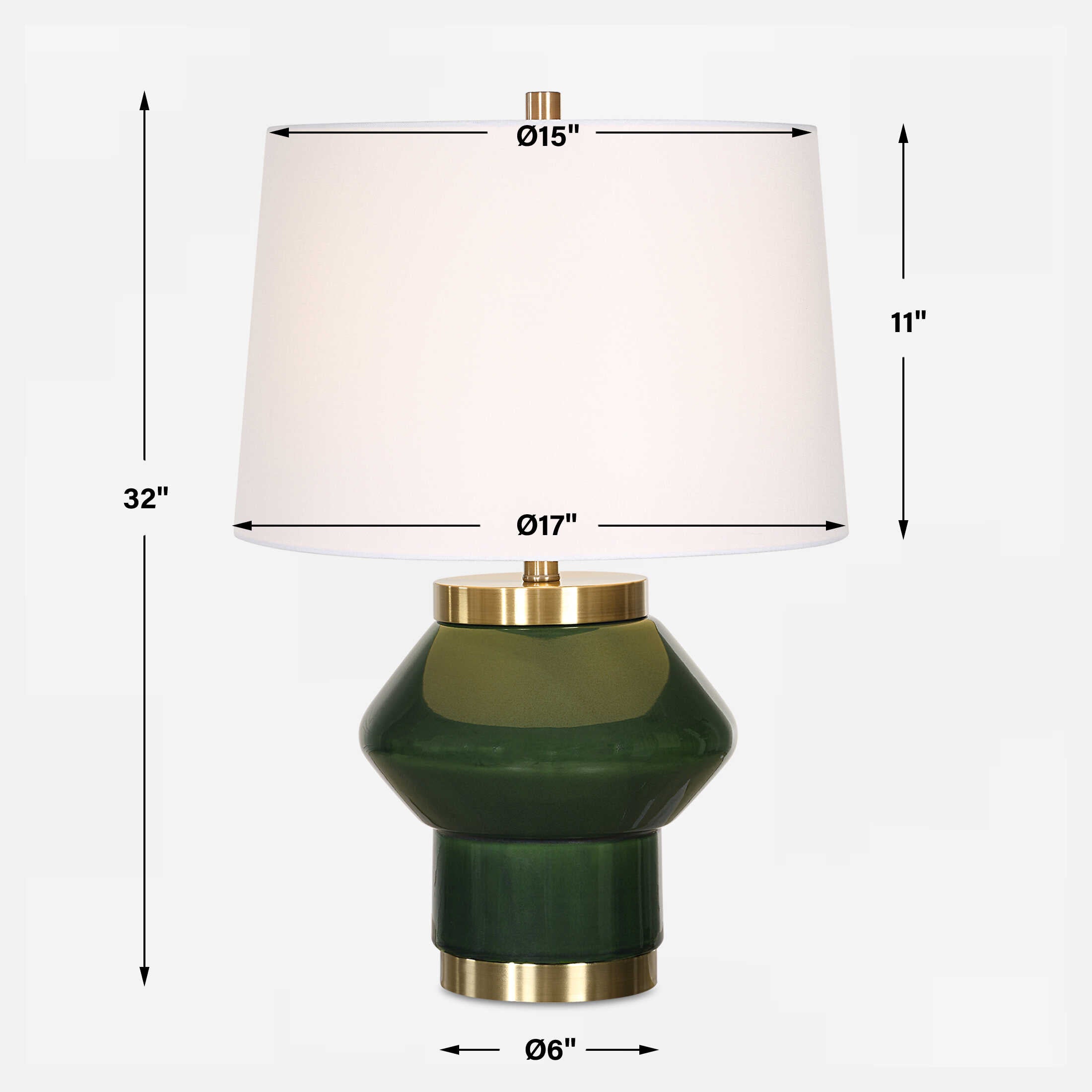 Tayson Jade Green Table Lamp