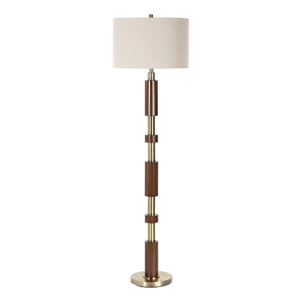 Stacked Wooden Floor Lamp