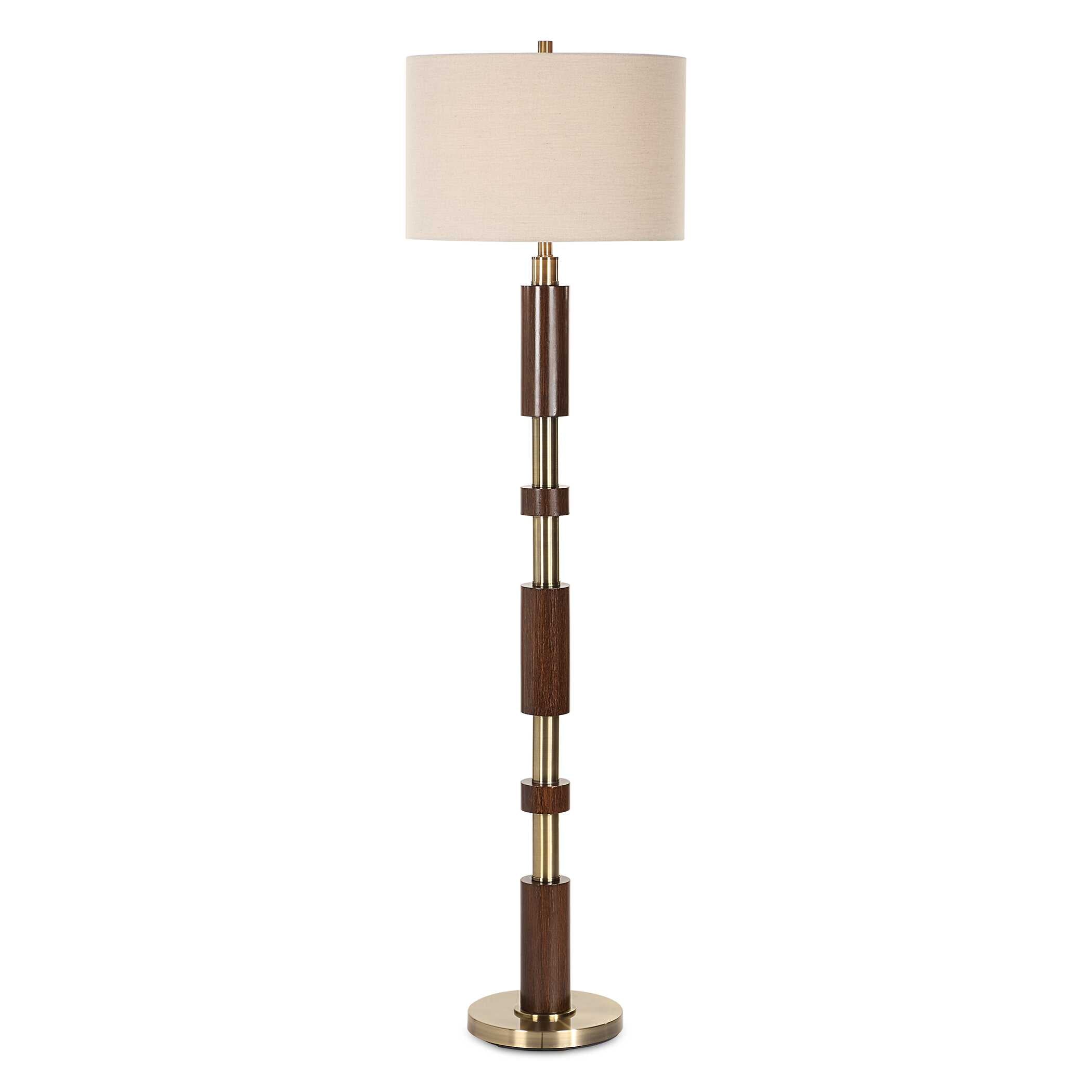 Stacked Wooden Floor Lamp