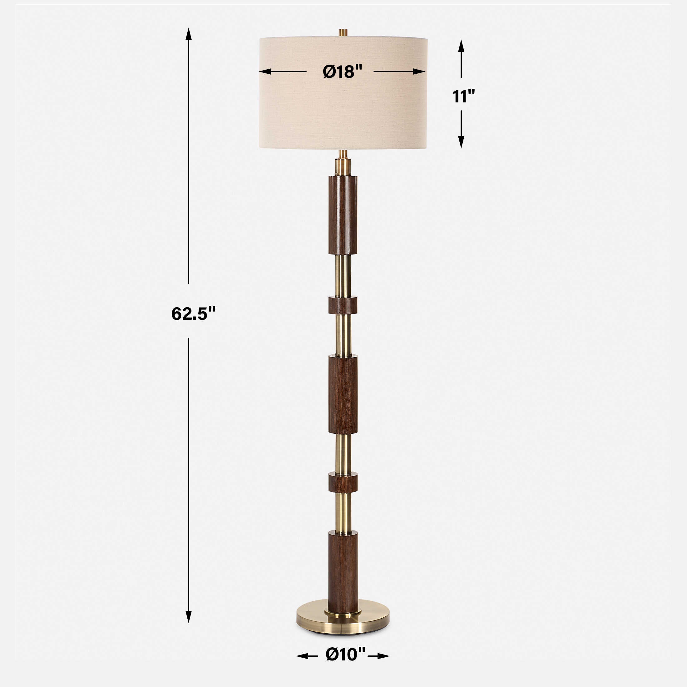 Stacked Wooden Floor Lamp