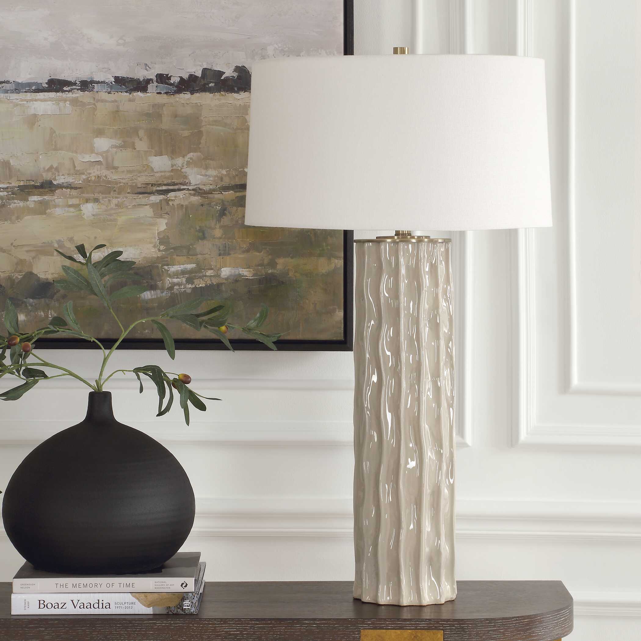 Parilli Taupe Gray Table Lamp