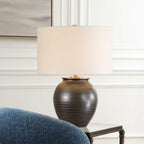 Hawkins Bronze Ribbed Table Lamp