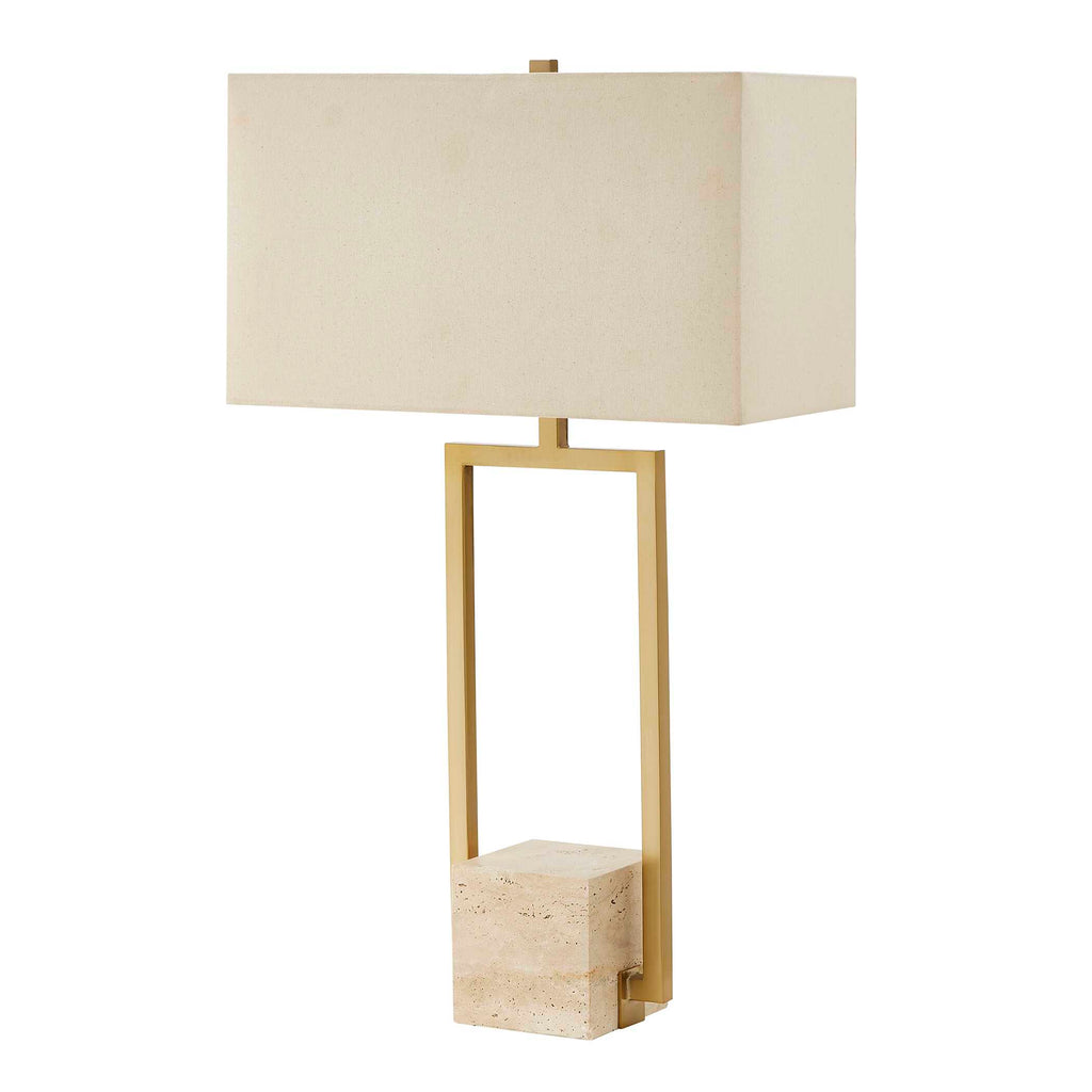 Warrick Modern Travertine Table Lamp