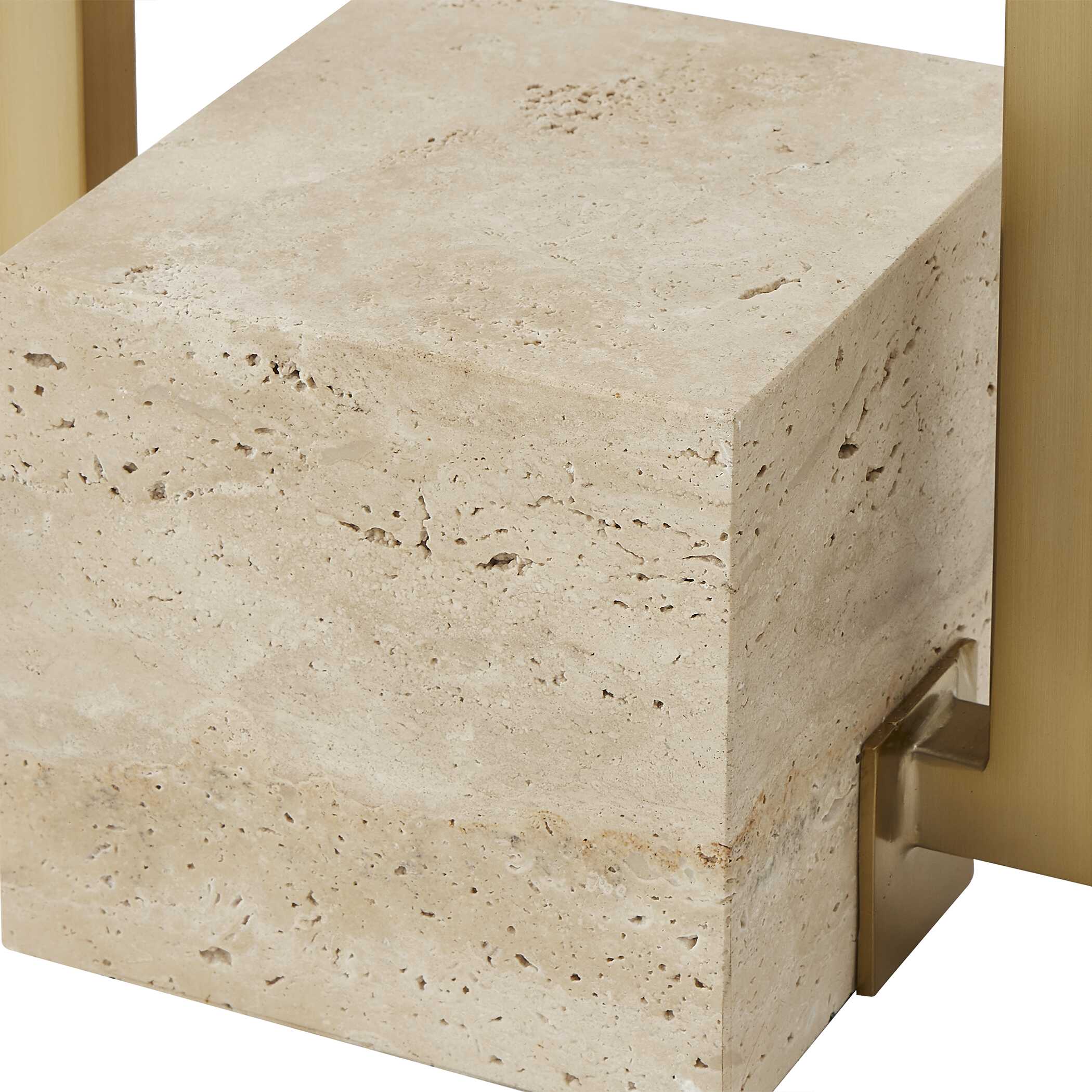 Warrick Modern Travertine Table Lamp