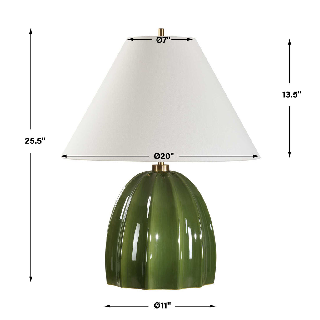 Renna Moss Green Table Lamp